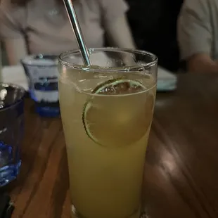Non-alcoholic Pear ginger shrub