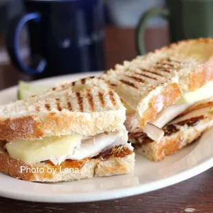Pistachio Turkey Sandwich ($12.50) - my favorite sandwich here. Pistachio crumbles, turkey, goat cheese, fig preserves, apple slices.