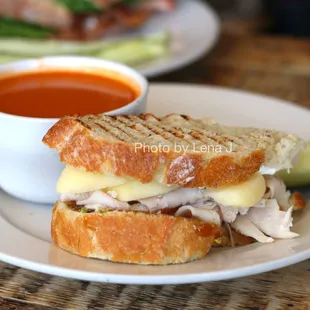 Weekday Lunch Special ($11.50) - 1/2 Pistachio Turkey Sandwich and Cup of Tomato Bisque Soup