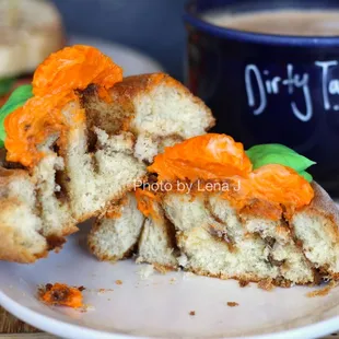 Inside of Cardamom Orange Cinnamon Roll ($4.75) - really really sweet