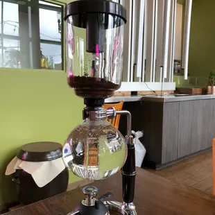 The owner asked us to try his coffee