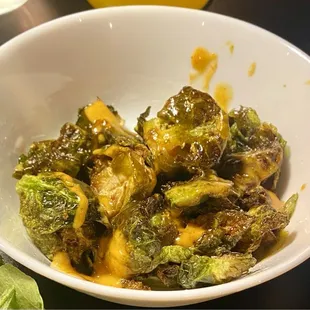 a bowl of brussel sprouts