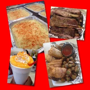 a variety of food items