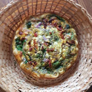 Our homemade quiche with local fresh eggs.
