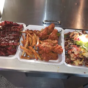 a variety of food items