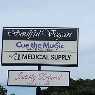 a sign for a medical supply store
