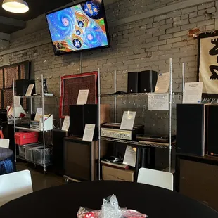 a room full of music equipment