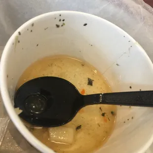 The chicken noodle was good...