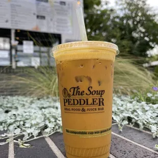 Iced golden Mylk with cold brew