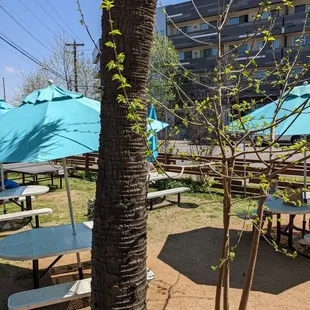 Outdoor patio area.
