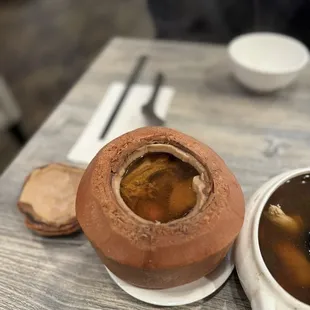 F8. Stewed Whole Coconut Soup with Chicken, Lemongrass, and Ginge