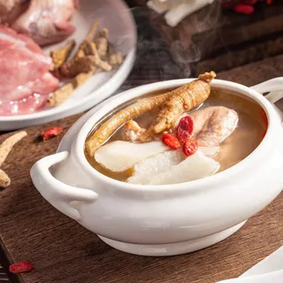 F3. Stewed Soup with Squab, Chinese Yam, Wolfberry, and American Ginseng