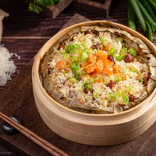 S4. Eight Treasure Steamed Rice in Lotus Leaf