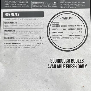 Menu (breakfast served ALL DAY)