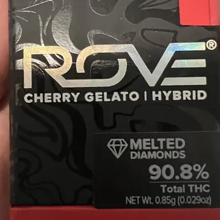 Box showing product is only 0.85G