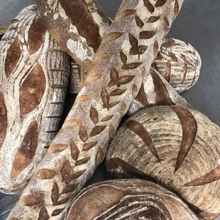 Fun shapes and cuts of sourdough for a special event we did