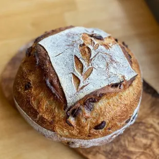 a sourdouch on a cutting board