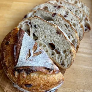 a sourdouch on a cutting board