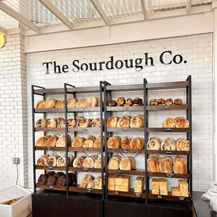 a display of baked goods