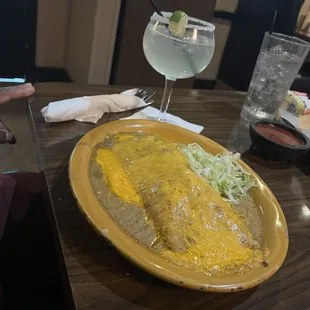 Quesorito bean and cheese