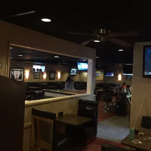 a view of the dining area