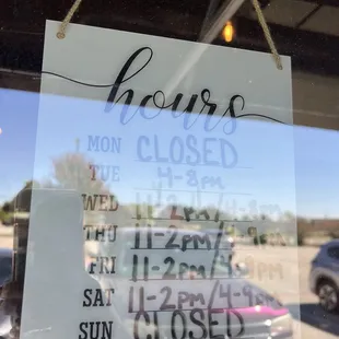 Updated Hours since Google says they're closed for lunch on weekdays