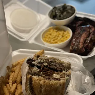 1/2 Lb . Patty Melt and Pork Ribs