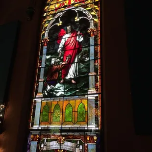 a stained glass window