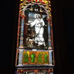 a stained glass window