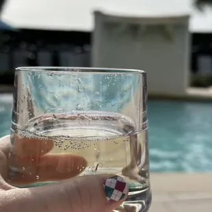 Prosecco by the pool