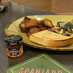 Eggs and breakfast  potatoes