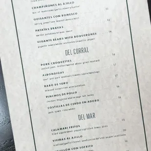 New Dinner Menu not posted on their website! (back)