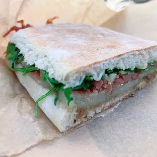 Cross section look of the Pig and Fig panini.