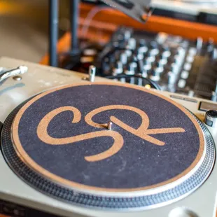 a turntable and a keyboard