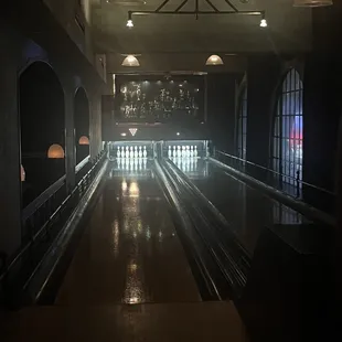 The two bowling lanes