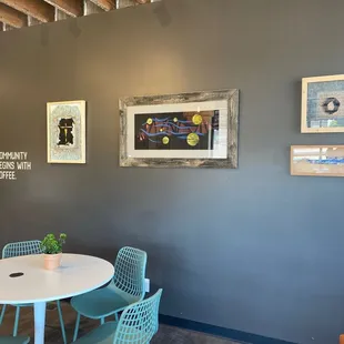 Art on the walls gives it a chill vibe...