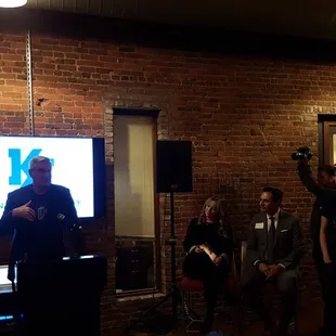 Governor Eric Holcomb talking