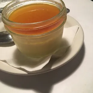 Caramel custard dessert