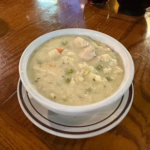 Chicken pot pie soup- not too thick - tastes like it came out of grandmas kitchen