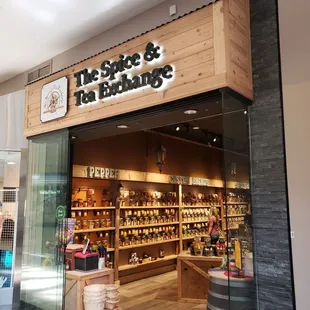 the entrance to the store