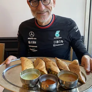 Crispy spinach dosa