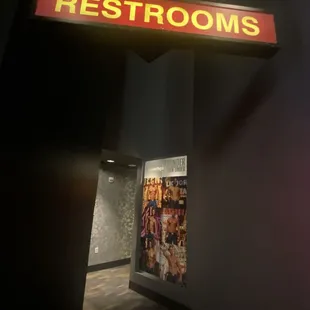 Restrooms inside the venue