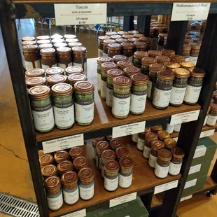 jars of spices on display