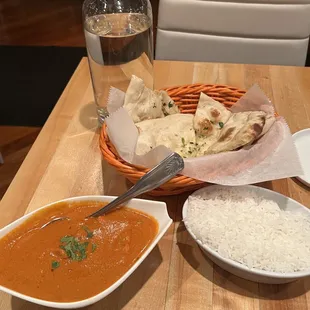 403. Butter Chicken  703. Garlic Naan