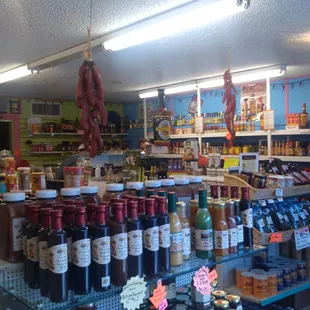 a variety of spices and condiments