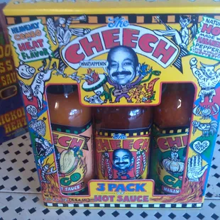 a variety of hot sauces