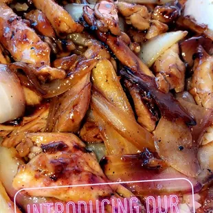 a close up of a plate of food