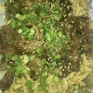 Garlic noodles/Koran bbq beef