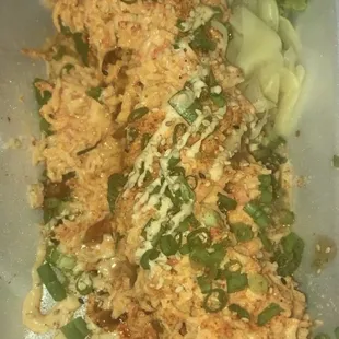 Mr Crabs sushi roll (crab salad topping)/shrimp tempura