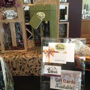 a variety of olive gift cards